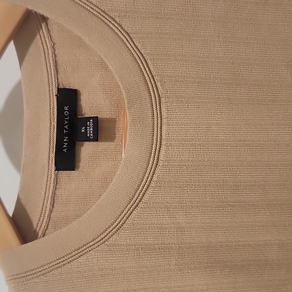 Ann Taylor Tan Ribbed Tank Top - Picture 2 of 2